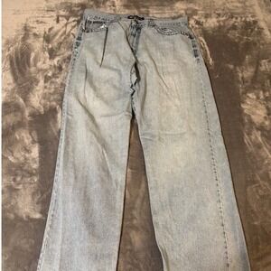 Ecko Unlimited Baggy Fit Blue Jeans Mens W36 L34 Light Wash Denim Streetwear